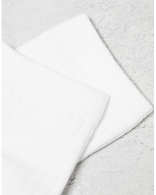 Pack De 3 Pares De Calcetines Blancos De Canalé Bella De Weekday de color White