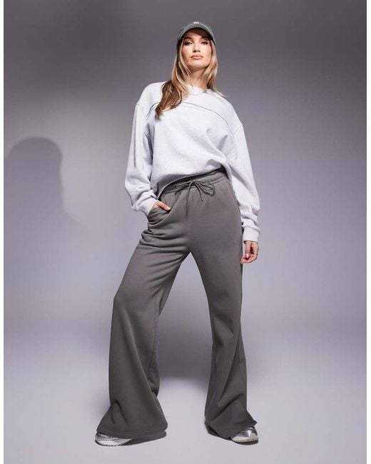 South Beach Gray Wide Leg Joggers
