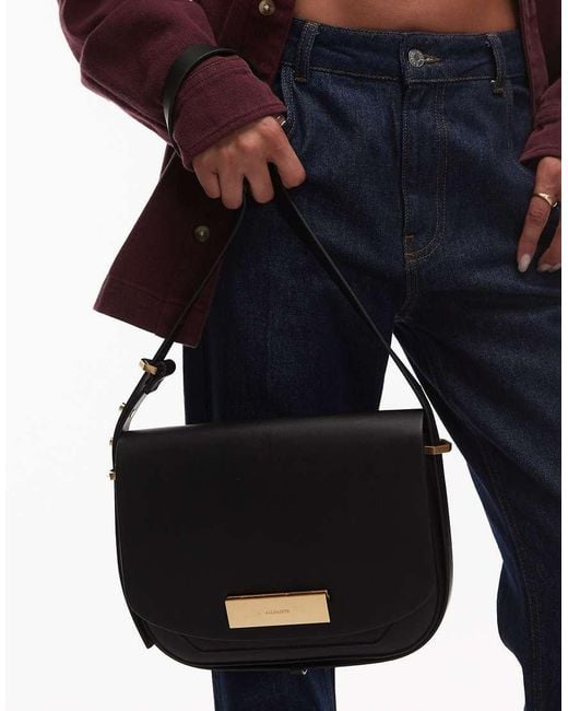 AllSaints Blue Etta Satchel Bag