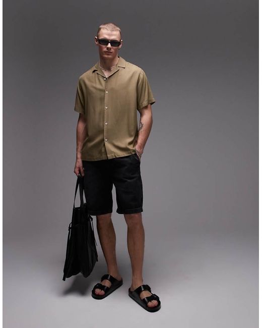 Topman Green Short Sleeve Shirt for men