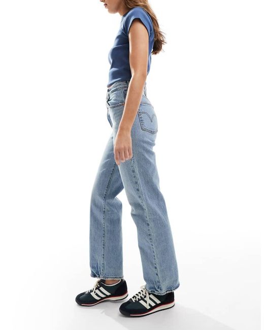 Levi's Blue Ribcage Straight Ankle Jeans