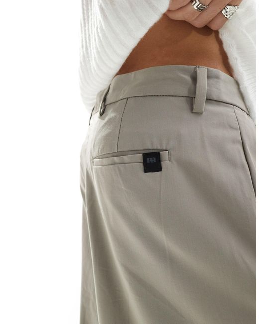 Pull&Bear Gray baggy Tailored Short for men