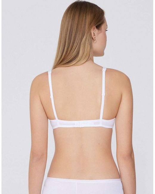 Tezenis White Athens Cotton Push-Up Bra