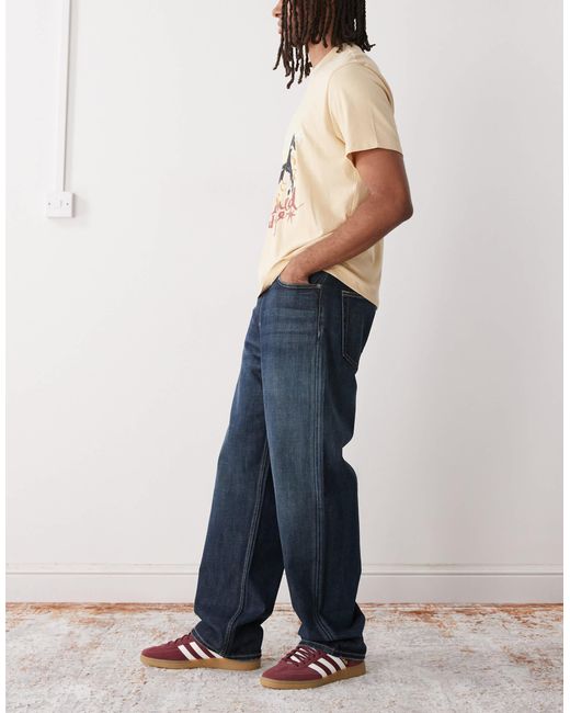 Galaxy - jean baggy ample - foncé délavé Weekday pour homme en coloris Natural