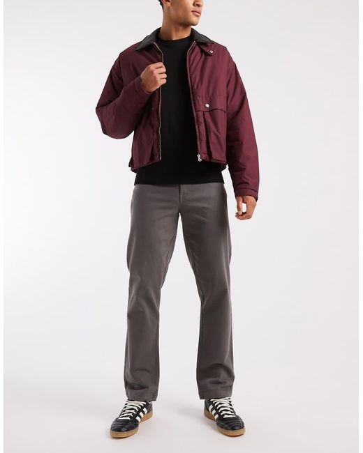 Pantalones Chinos De Pernera Recta De Threadbare de hombre de color Black