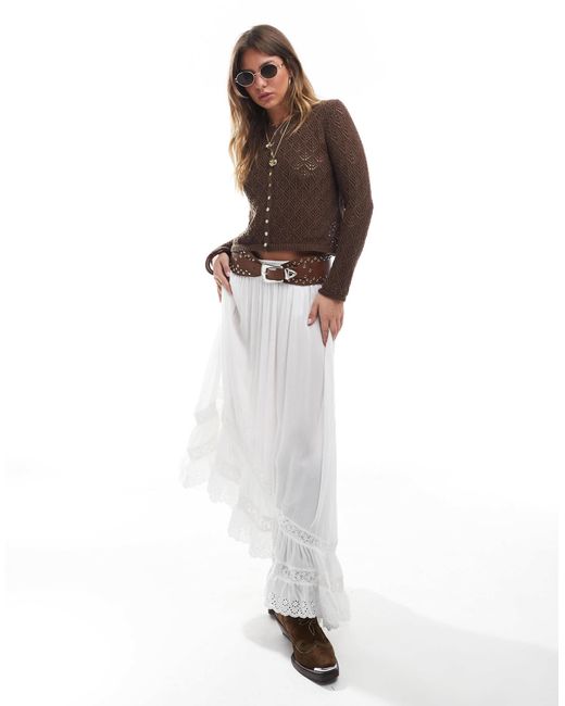 Stradivarius White – str – midirock