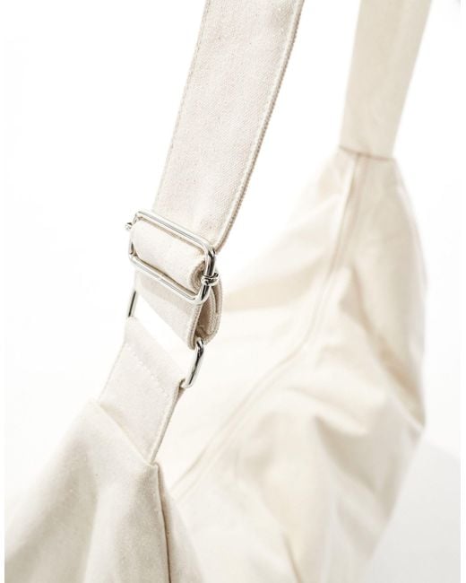 ASOS White Oversized Half Moon Sling Cross Body Bag for men