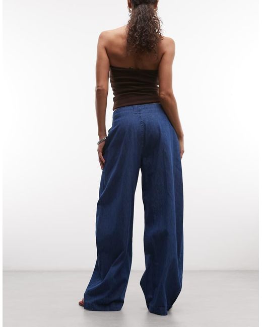 ASOS Blue Lightweight Pull-on Barrel Pants