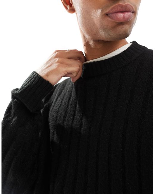 Jack & Jones – oversize-pullover in Black für Herren