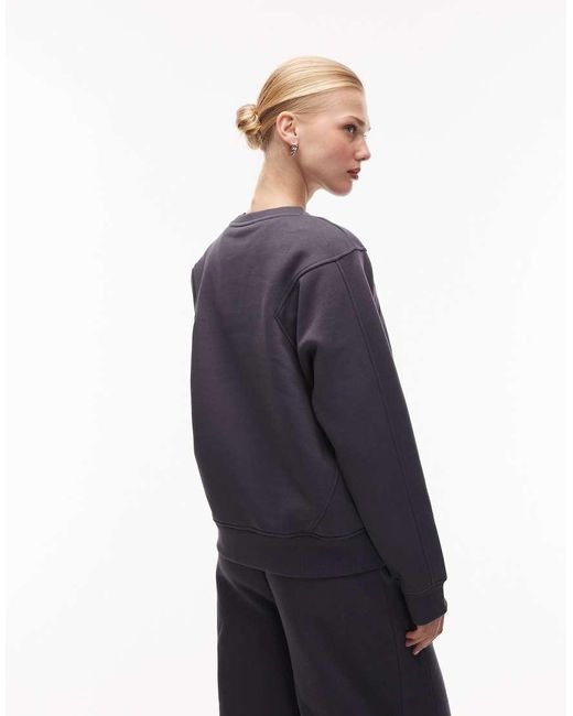 ASOS Blue Premium 500gsm Seamed Sweatshirt