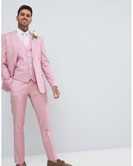 Veste de costume de mariage coupe slim - Rose River Island pour homme en  coloris Rose | Lyst