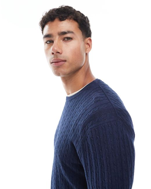 Pull torsadé Jack & Jones pour homme en coloris Blue