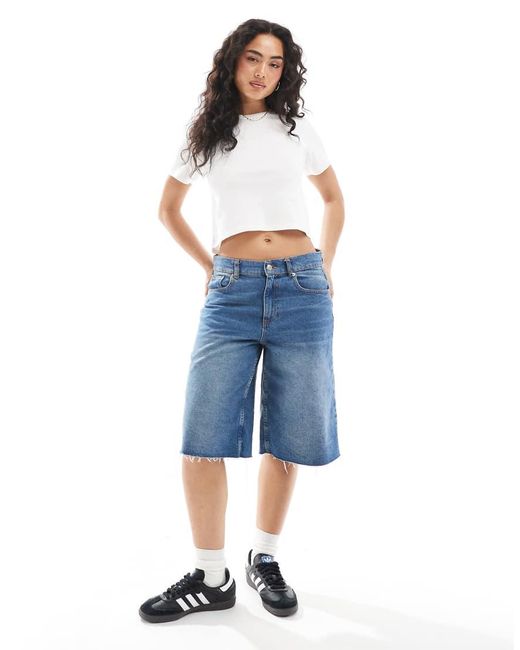 Monki Blue Shrunken Tee