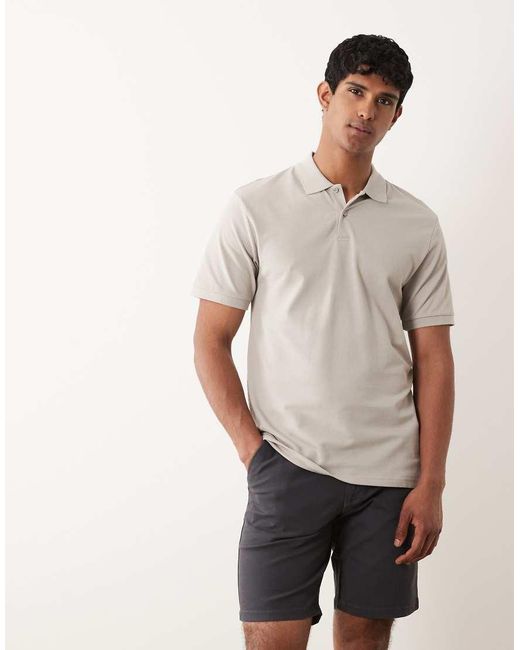 ASOS Gray Essentials Regular Fit Polo for men