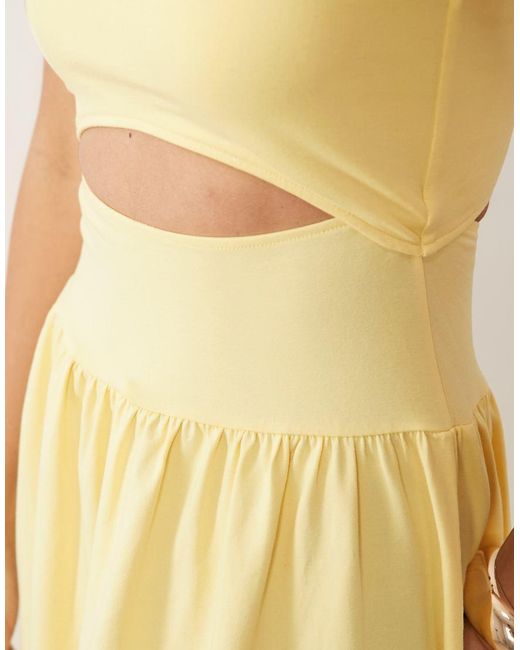 ASOS Natural Cut Out Detail Maxi Dress
