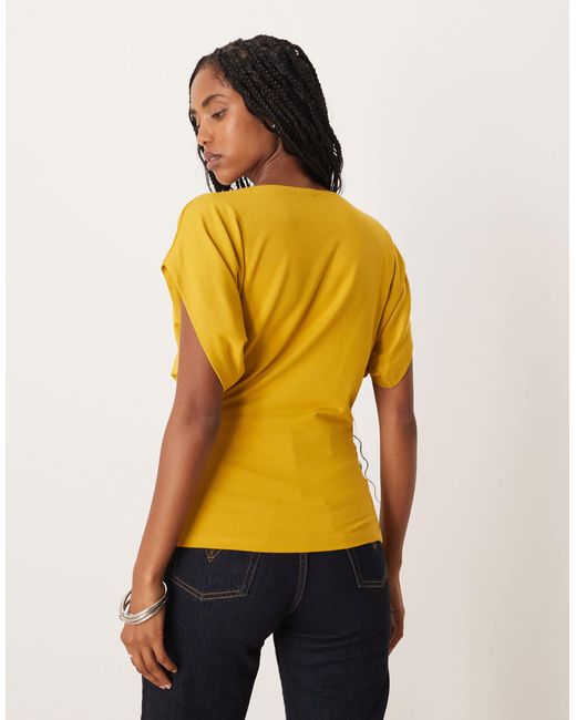 ASOS Yellow Modal Batwing Slouchy Top