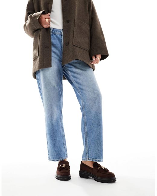 SEQWL Wide Fit Blue – jeep – loafer aus wildlederimitat