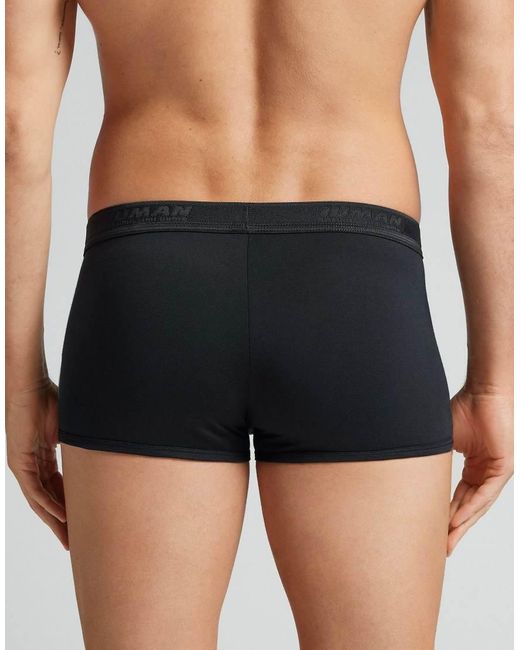 Intimissimi Black Superior Cotton Boxers With Logo for men