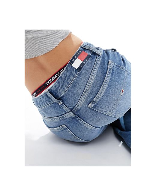 Tommy Hilfiger Blue Sophie Low Waisted Straight Carpenter Jeans