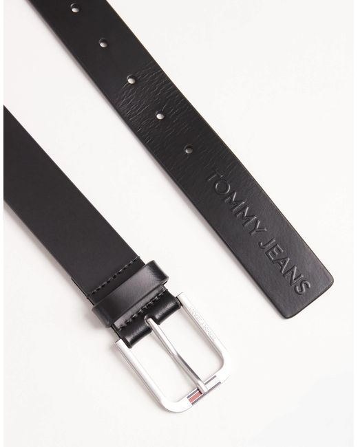 Austin - ceinture en cuir avec boucle à logo Tommy Hilfiger pour homme en coloris Blue