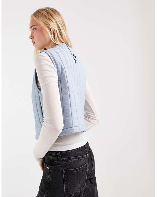 Rains White X Asos Exclusive 21980 Banja Water Repellent Short Liner Vest