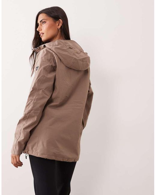 Regatta Natural Waterproof Hooded Birchdale Ii Shell Jacket
