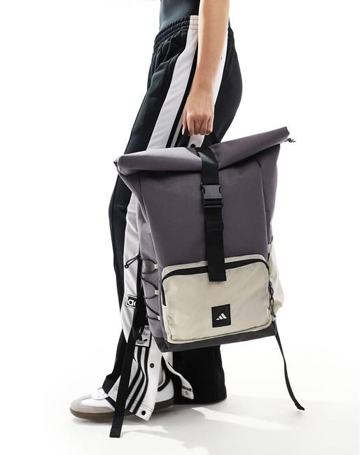 Adidas Originals Gray Adidas Training Roll Top Backpack