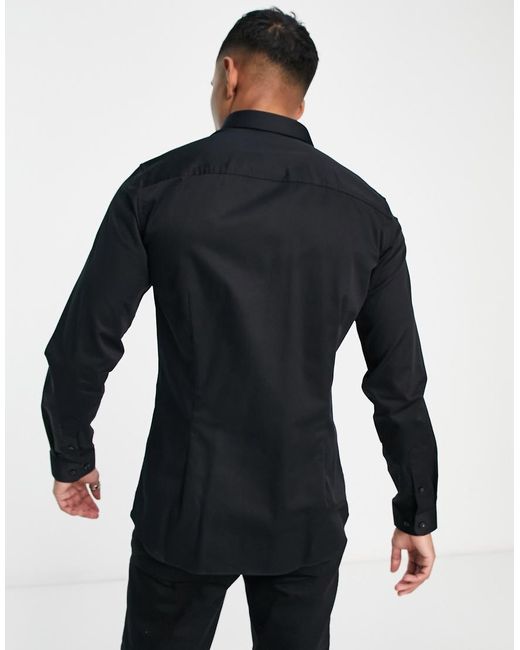 Jack & Jones Blue Premium Super Slim Fit Stretch Smart Shirt for men