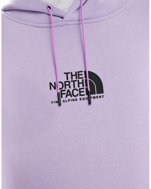 Nse alpine - felpa con cappuccio lilla con logo di The North Face in Purple