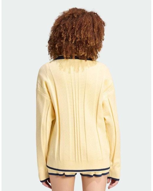 Adidas Originals Natural Cable Knit Cardigan