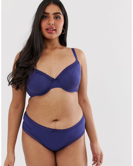 DORINA Plus Size Lila 2 Pack Organic Cotton With Lace Non-padded Bra in  Blue - Lyst