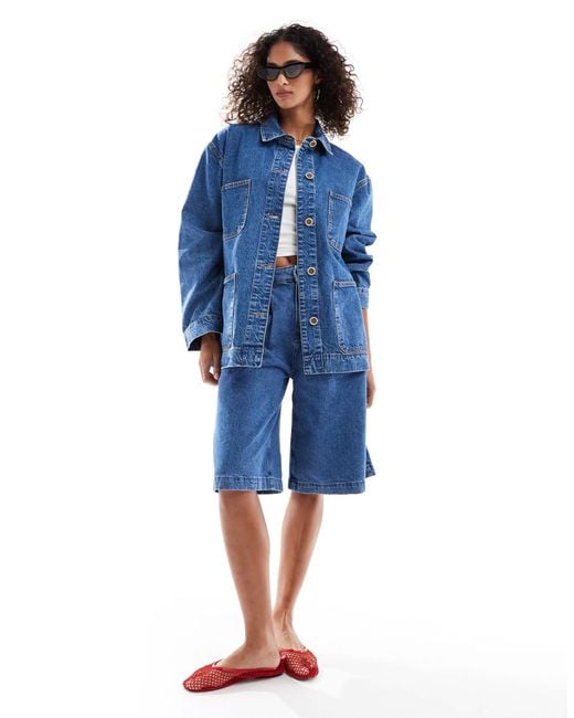 ASOS Blue Denim Barn Jacket