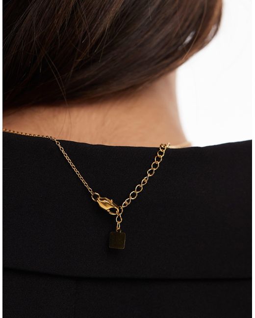 ASOS Natural Waterproof Stainless Steel Chain Necklace With Mini Star Pendant