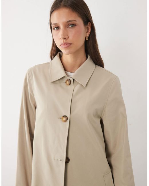 Threadbare Natural Longline Trench Coat