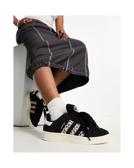 Campus 00 - sneakers nere leopardate di Adidas Originals in Black