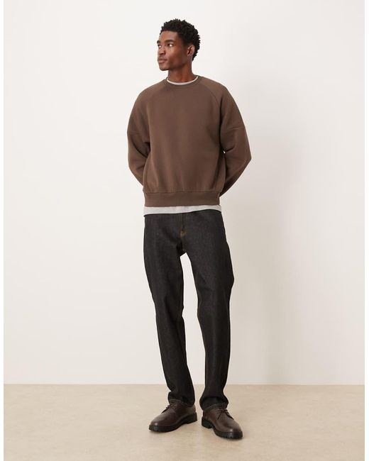 ASOS Brown Relaxed Sweatshirt for men