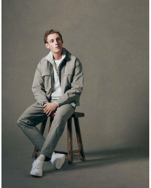 ASOS COLLECTIVE Nylon Shacket in het Green voor heren