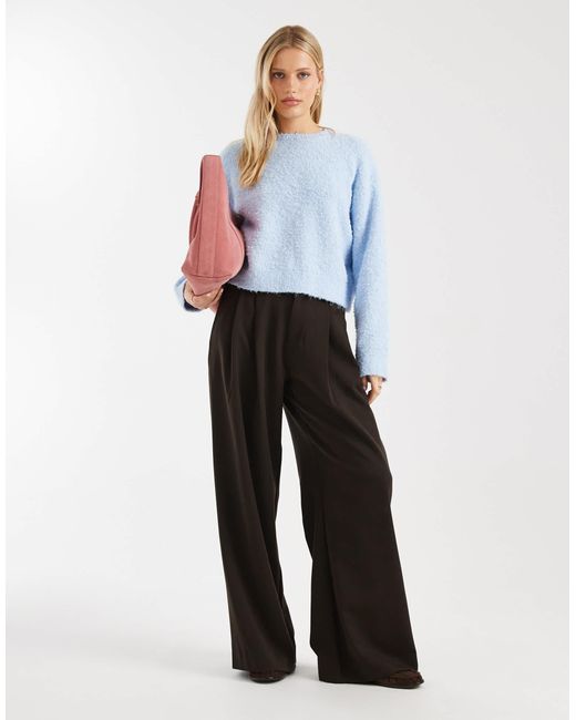 Pull ample en bouclé - pâle Miss Selfridge en coloris Blue
