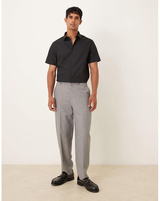 ASOS Black Formal Easy Iron Poplin Regular Shirt for men