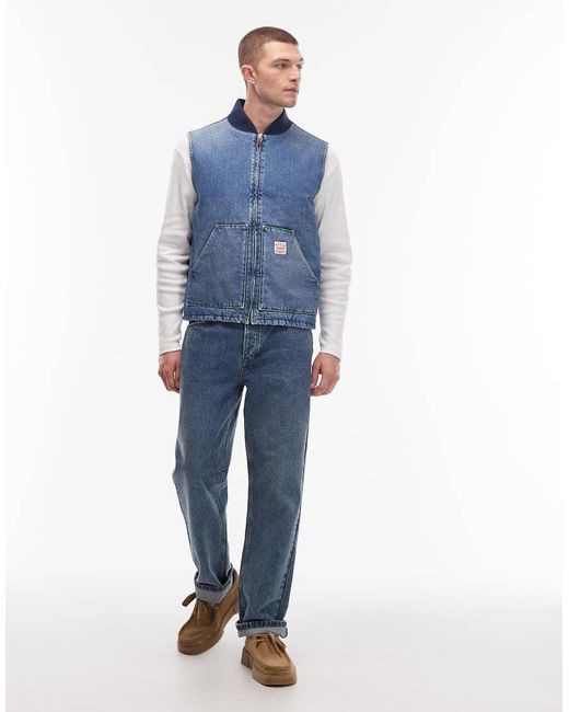 Levi's Blue Workwear Sansome Padded Denim Vest for men