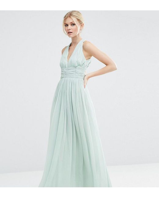 ASOS Blue Wedding Hollywood Maxi Dress