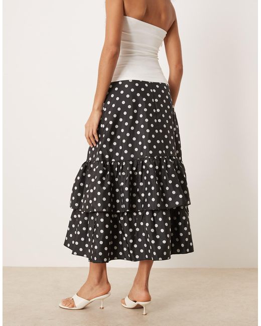 Sister Jane Natural Dream Tiered Ruffle Midi Skirt