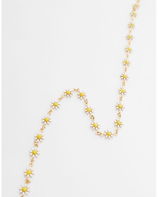Whistles Natural Enamel Daisy Chain Necklace