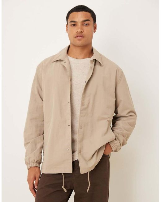 SELECTED Natural Coach Jacket for men