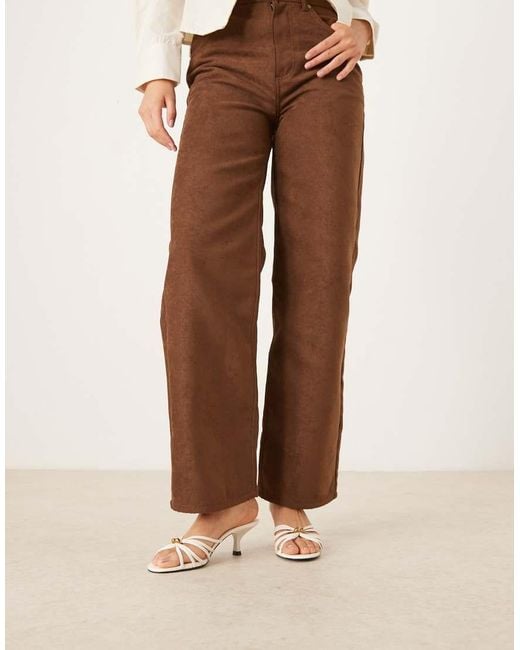 Sabot Con Tacco E Fascette Sottili Bianchi di Mango in Brown