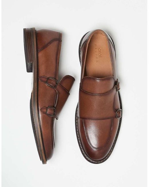 ASOS Brown Monk Shoes for men