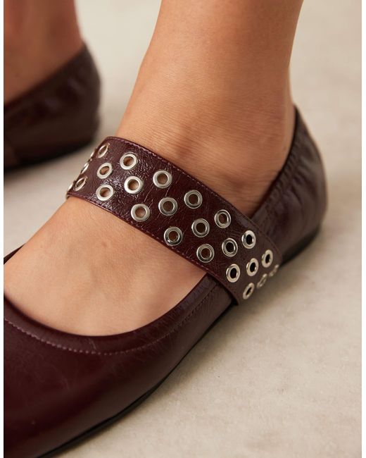 Mango Red – flacher lederschuh
