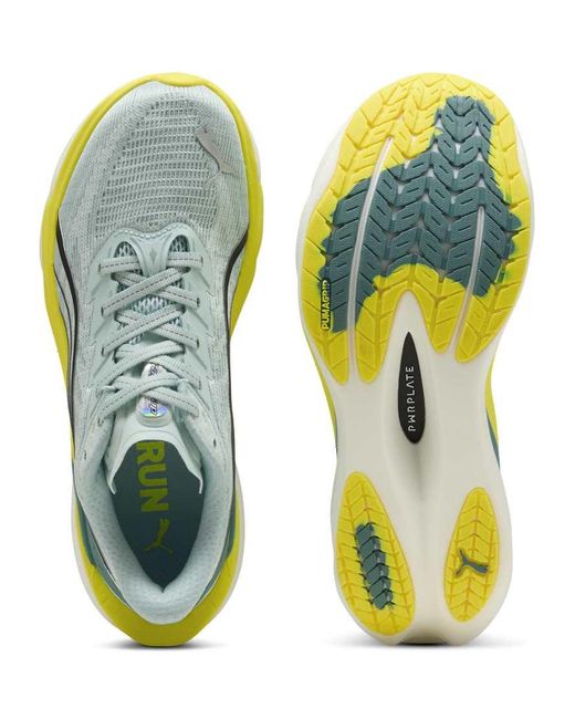 PUMA White Deviate Nitro 4 Running Trainers