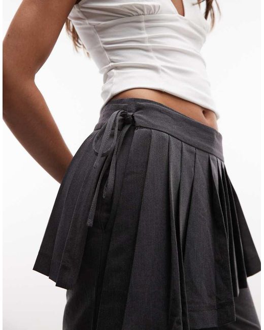 Daisy Street White Low Rise Flare Trousers With Skirt Overlay