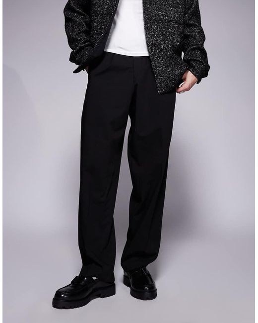 Mocasines Negros Con Borlas De Cuero Sean De Walk London de hombre de color Black